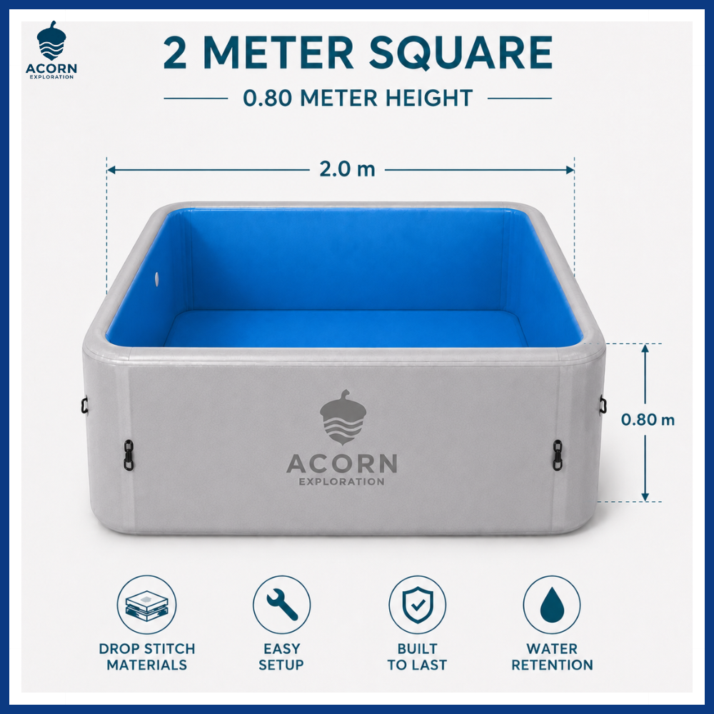 Square Drop-Stitch Pool – 2 x 2 meters